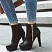 Luckycat Zapatillas Moda Botines Plataforma Sexy Stiletto Mujer Hebilla Dorado Tacón de...
