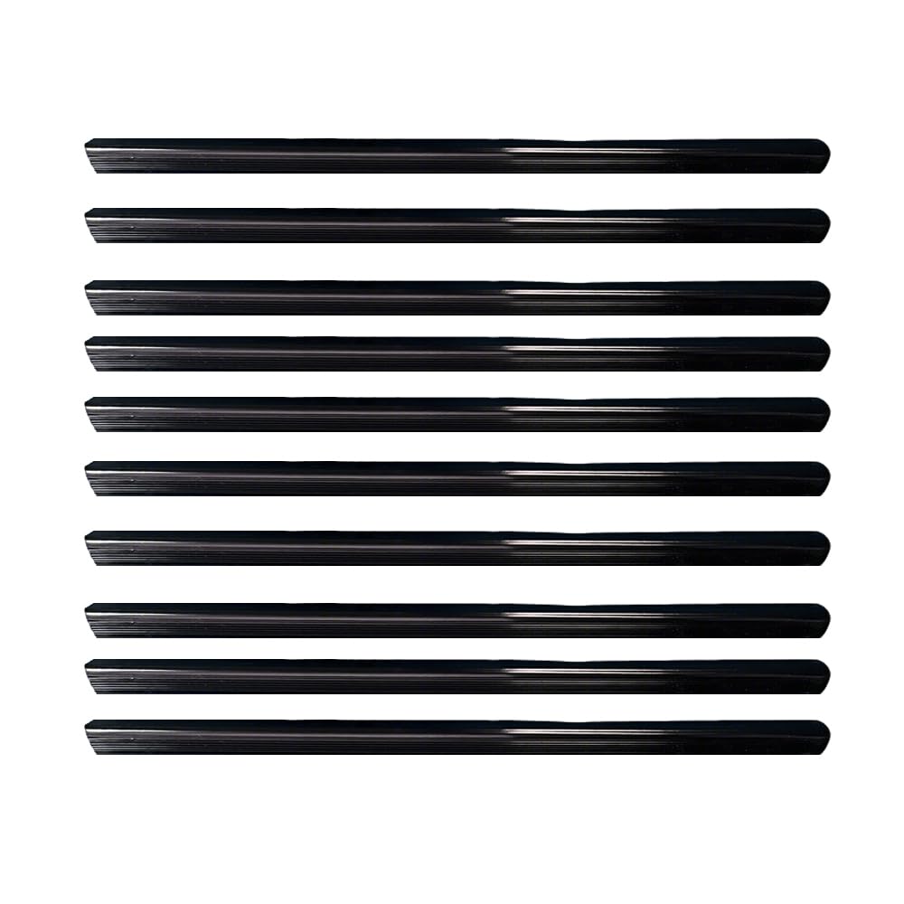 30.5cmx1.5cm Plastic Slide Binders Black, A4 Spine Bars, Binding Bars Slide Grip for Report Cover Presentation Office Document, 10PCS