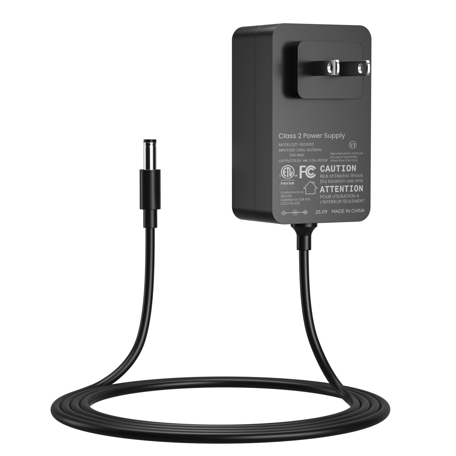 15V Speaker Charger Compatible with Turtlebox Gen 2 & Gen 3: Loud! Outdoor Portable Bluetooth 5.0 Speaker Power Cord Replacement.