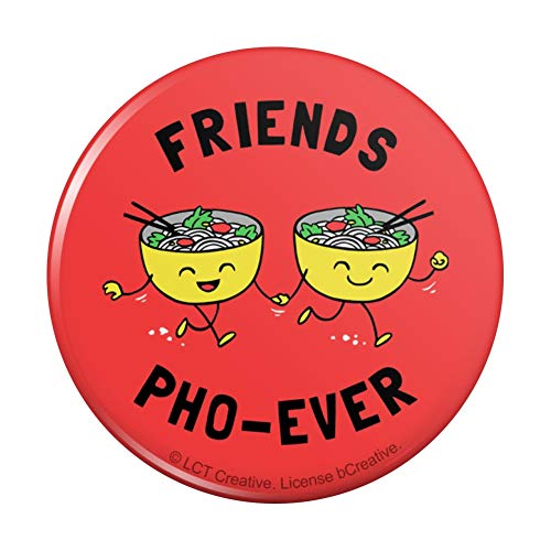 Friends Pho-Ever Forever Noodle Soup Funny Humor Pinback Button Pin