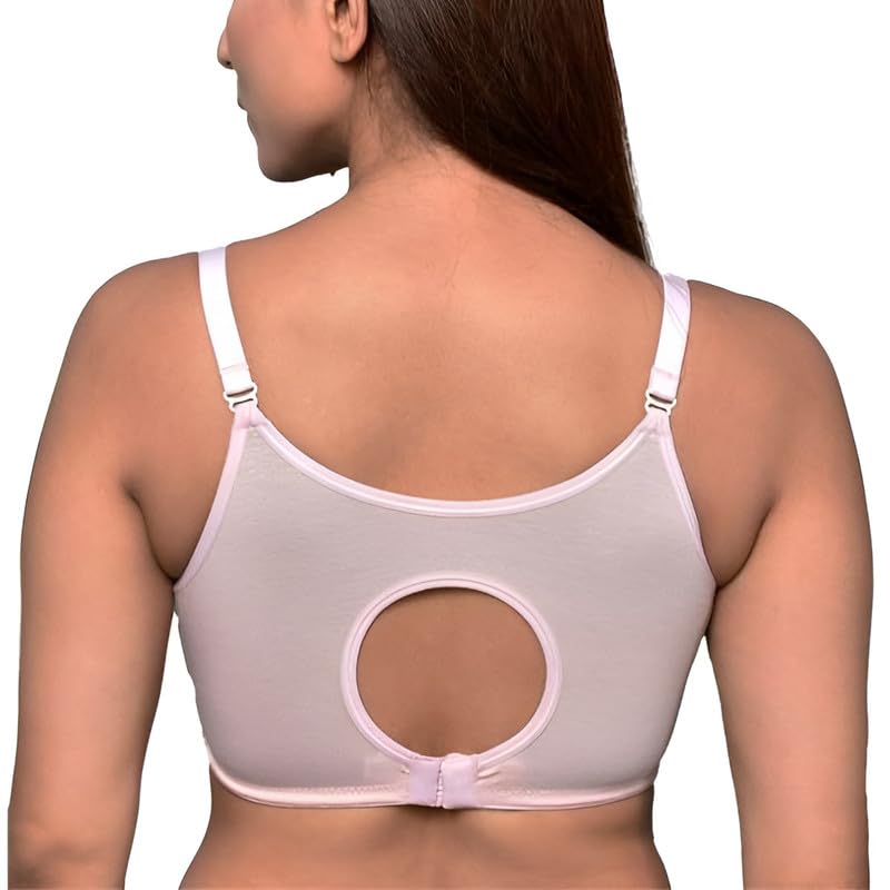 Image of Inner Sense Organic Cotton Bamboo Nursing Bra for Women I Non Padded Feeding Bra with Keyhole Back Design I Wire Free Maternity Innerwear with Full Coverage