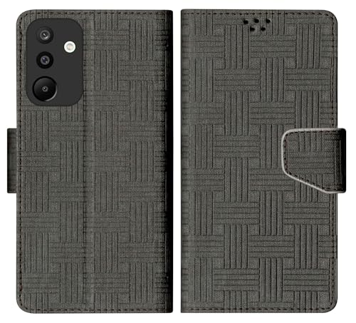 Image of SBMS Faux Leather Flip Cover for Samsung Galaxy M36 5G / Samsung Galaxy F36 5G Back Cover Case with Magnatic Closure | Inbuilt Stand | Card & Money Pocket (Mat Black)