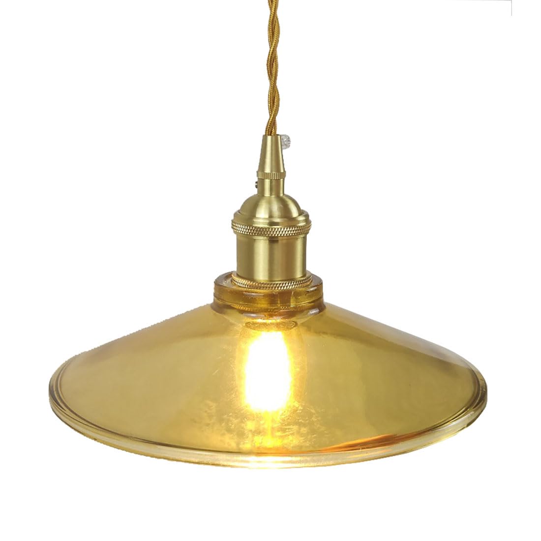 HUAYUSEDF Pendant Lights Glass Lampshade Brown Vintage Modern Lighting Ceiling Adjustable Height Hanging Lamps for Bedroom Kitchen Island Dining Room Living Loft