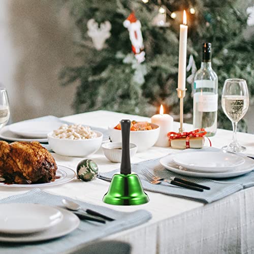 Christmas Metal Bell Green Christmas Santa Hand Bells Rustic Service Bell Xmas Dinner Bells Tibetan Hand Bell Antique Wedding Bells Iron Call Bell 2Pcs Alloy Service Bell #TOP5