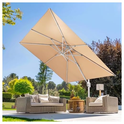 Best cantilever umbrella with tilt wikiwiki Rectangular 10x13 FT Patio Umbrella