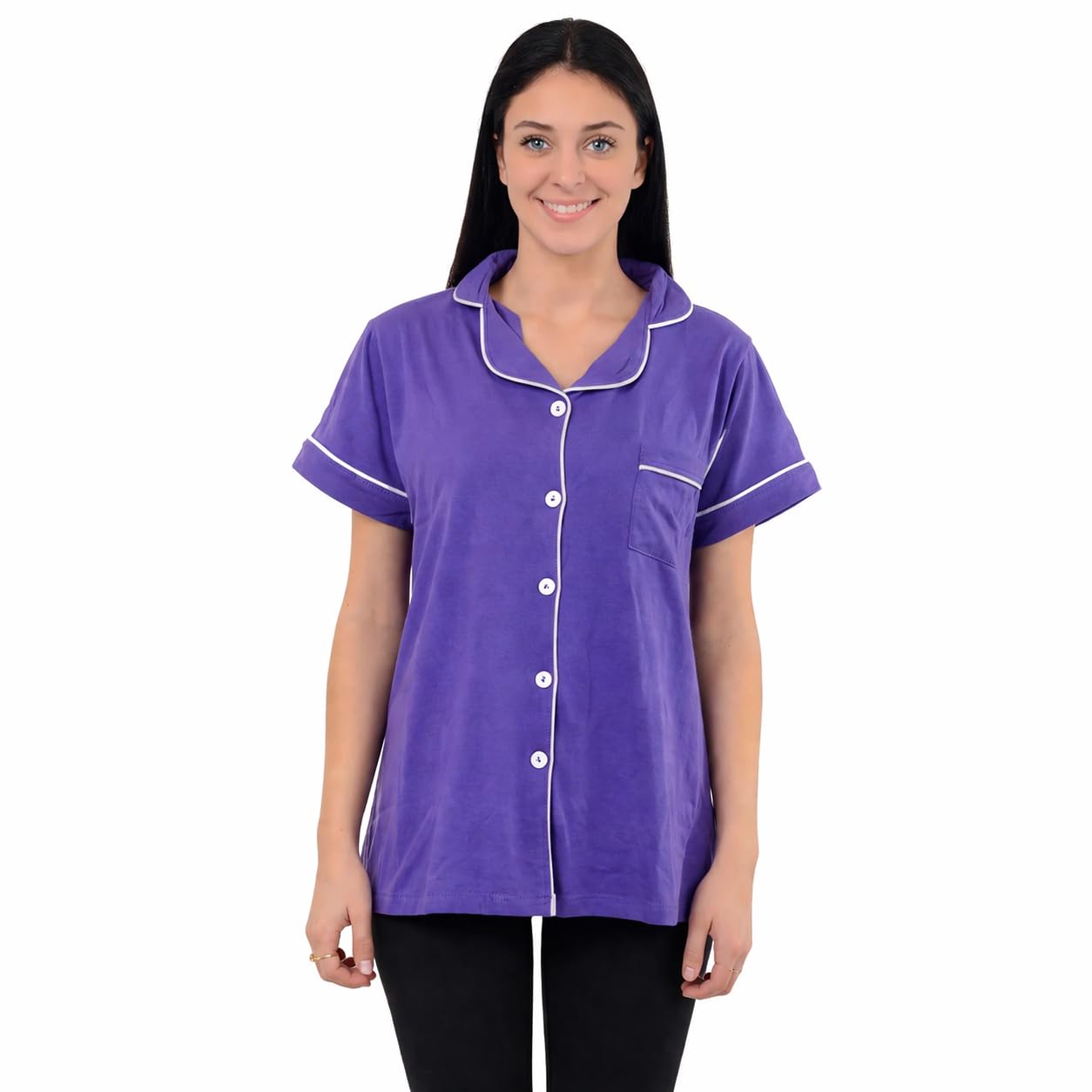 USBD Post Mastectomia Chirurgia Recupero Camicia Camisole, Raissa metallizzate, M