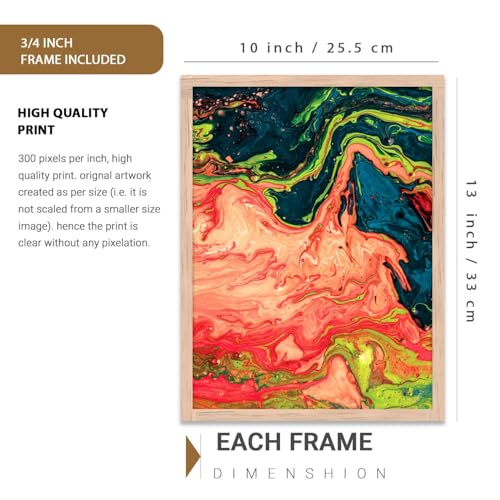 Image of kotart Abstract Wall Art Painting Home Decoration Frame With For Living Room Bed Room Hotel Wall Decor Digital Reprint Engineered Wood Set of 3 (Art 6, 10X13 INCH)