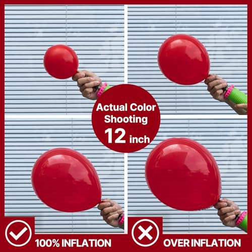 Image of PartyWoo Red and Gold Balloons, 140 pcs Ruby Red and Gold Balloons Different Sizes Pack of 18 Inch 12 Inch 10 Inch 5 Inch for Balloon Garland or Balloon Arch as Birthday Decorations, Party Decorations