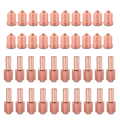 KEMAO 20Pcs 220671 Nozzle 20Pcs 220669 Electrode Tips Fit for PMX45 T45 M/V Torch Plasma Cutting Mechanized Consumables