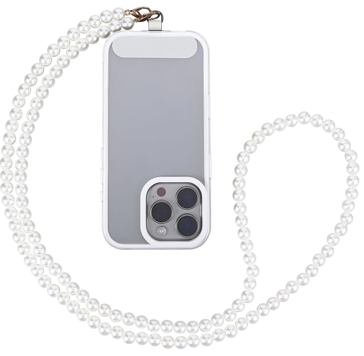 Mobile Phone Holder with Pearl Strap – Waterproof Case with Crossbody Chain, Floating Dry Bag Pouch for Swimming, Pool & Water Sports (1PCS) Multicolor (Pearl 2Hook)-image-45