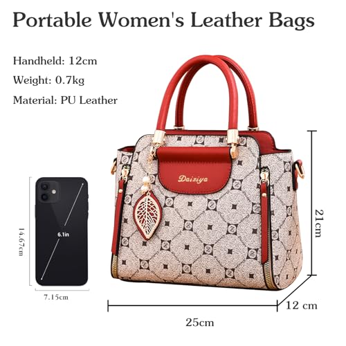 Image of CORIOS Elegant Handbag for Women PU Leather Shoulder Bag Ladies Crossbody Bag Fashion Messenger Bag Top-handle Bag