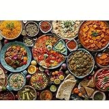 Puzzle Für Erwachsene 200 Teile Leckeres Essen,35x25 cm Puzzles für Erwachsene Pädagogisches Spiel Herausforderung Spielzeug 200 Teile Puzzle für die ganze Familie