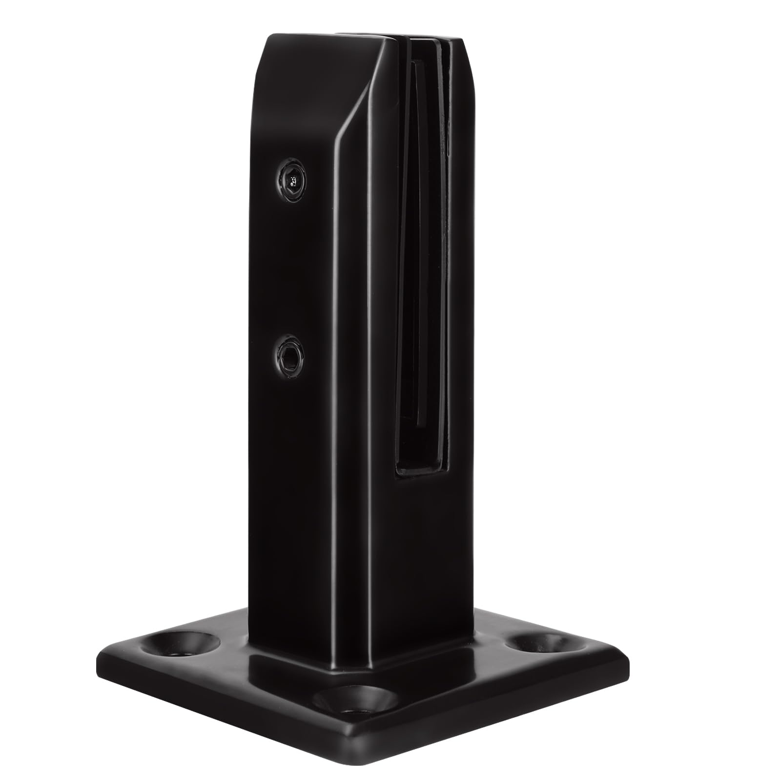 Glass Railing Clamp Bracket 304 Stainless Steel Glass Railing Panels Standoff Black Glass Railing Spigot Pool Fence Balustrade Railing Post Clamp for Balcony Garden Deck Handrail Pool Stair