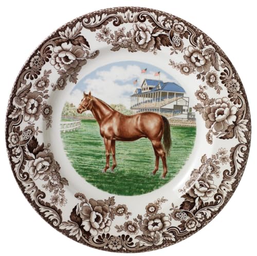 Spode – Woodland – Dinner Plate - Thoroughbred Horse - Brown/White