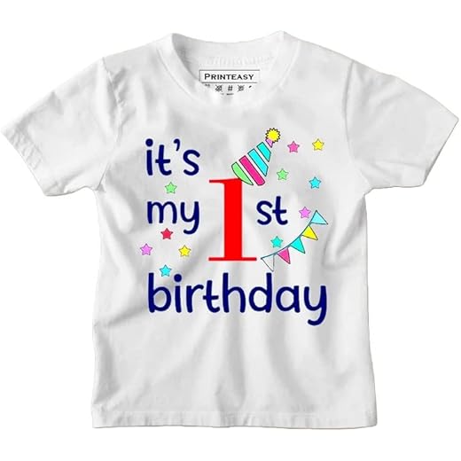 My 1st Birthday Cotton T-Shirt Unisex 1-2 Years