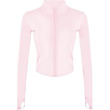 Tanming Womens Full Zip Seamless Workout Jacket Running Yoga Slim Fit Track Jacket