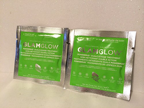 GLAMGLOW GLAM GLOW POWER MUD POWERMUD DUAL DEEP CLEANSE MUD TO OIL TREATMENT - 2 TREATMENT PACKS