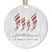 First Christmas As Family of Four Ornament 2019 Farmhouse Woodsy Two Kids New Parents Xmas Present Mom Dad Mother Father Ceramic Porcelain Keepsake 3" Flat Circle with Red Ribbon & Free Gift Box