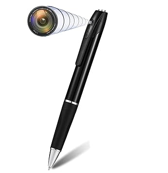 SPY 360 V8 Wireless Full HD Video and Audio Recording 4k Portable Mini Slim Body Pen Camera with 75 Minutes Pen Battery Life, for Home, Office and Classroom, Black