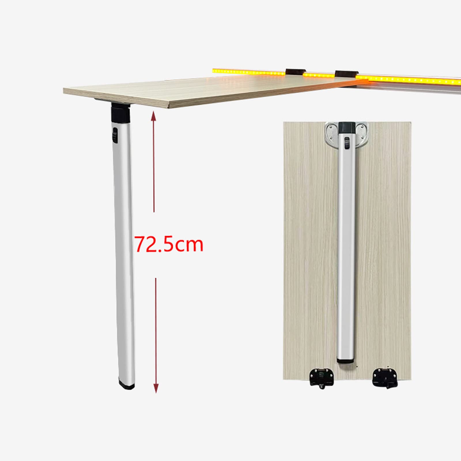 Pata de Mesa Desmontable RV,Pata de Mesa Plegable de Aleación de Aluminio,Fácil de Instalar Soporte de Pata de Mesa,para RV Remolque Autocaravana Caravana Escritorio