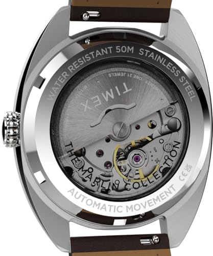 Image of TIMEX Tonneau 37mm Silver-Tone Dial Mechanical Automatic Men Watch - TW2Y65200IK