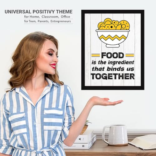 Image of Chaka Chaundh - Kitchen Posters for Wall - Kitchen posters framed - Dining quotes wall frames - Posters for kitchens quotess decor - Food quotes wall hanging (sou)