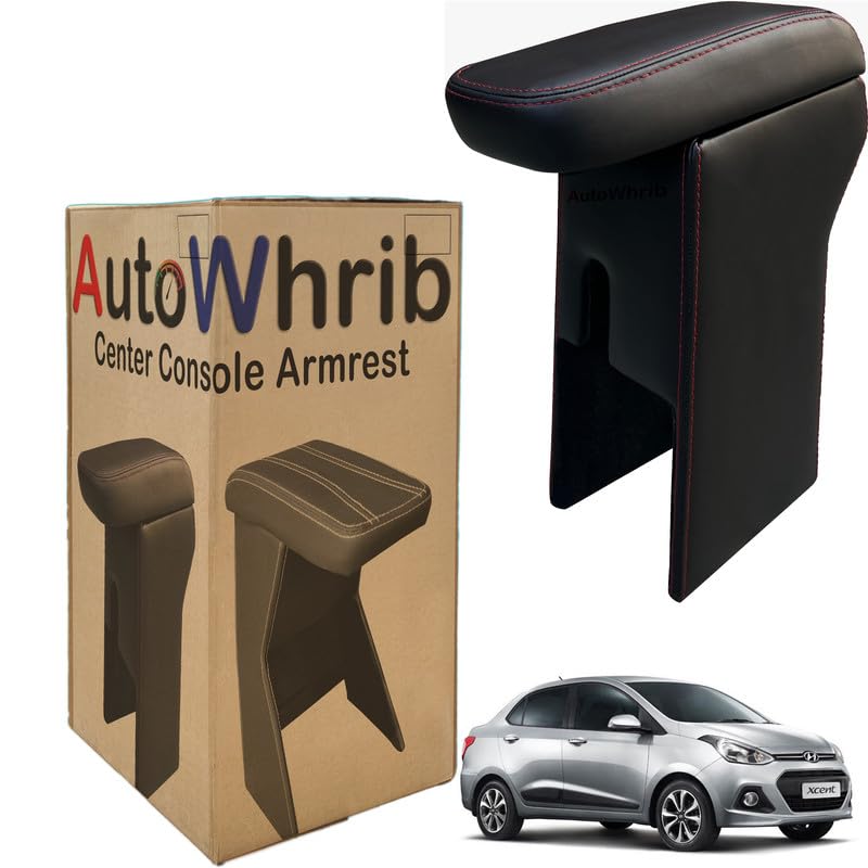 Image of Car Arm Rest For Xcent 2016 Armrest with Storage Box & Soft Cushion Pad, Luxury Arm Rest, Black Colour