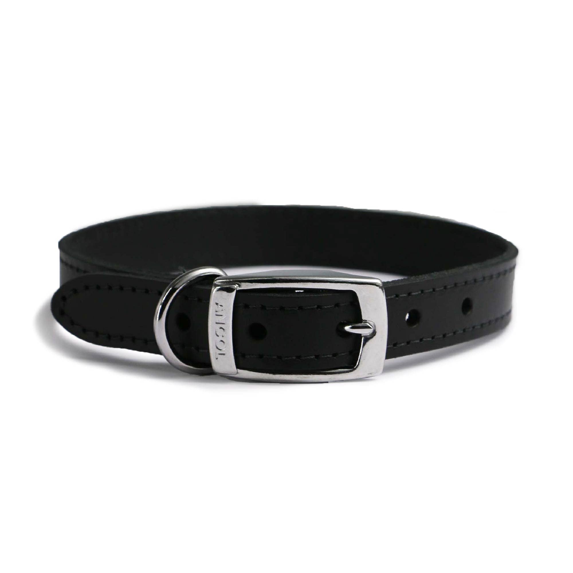 Ancol Heritage Durable Leather Dog Collar - Black Bridle Leather Puppy Pet Training Accessory - Die Cast Fitting for Strength and Comfort - 39-48cm Size 5