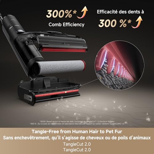 Image of DREAME H15 Pro CarpetFlex Cordless Vacuum Mop, Wet Dry Vacuum Cleaner with Dual Brushes for Hard Floors & Carpet, Tangle-Free Hair-Cutting, 23kPa Suction, 180 Lie-Flat Floor Washer, 194F Fast Drying