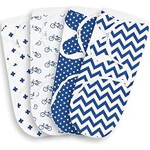 BaeBae Goods Navy Bicycles Swaddle Blanket wrap S/M