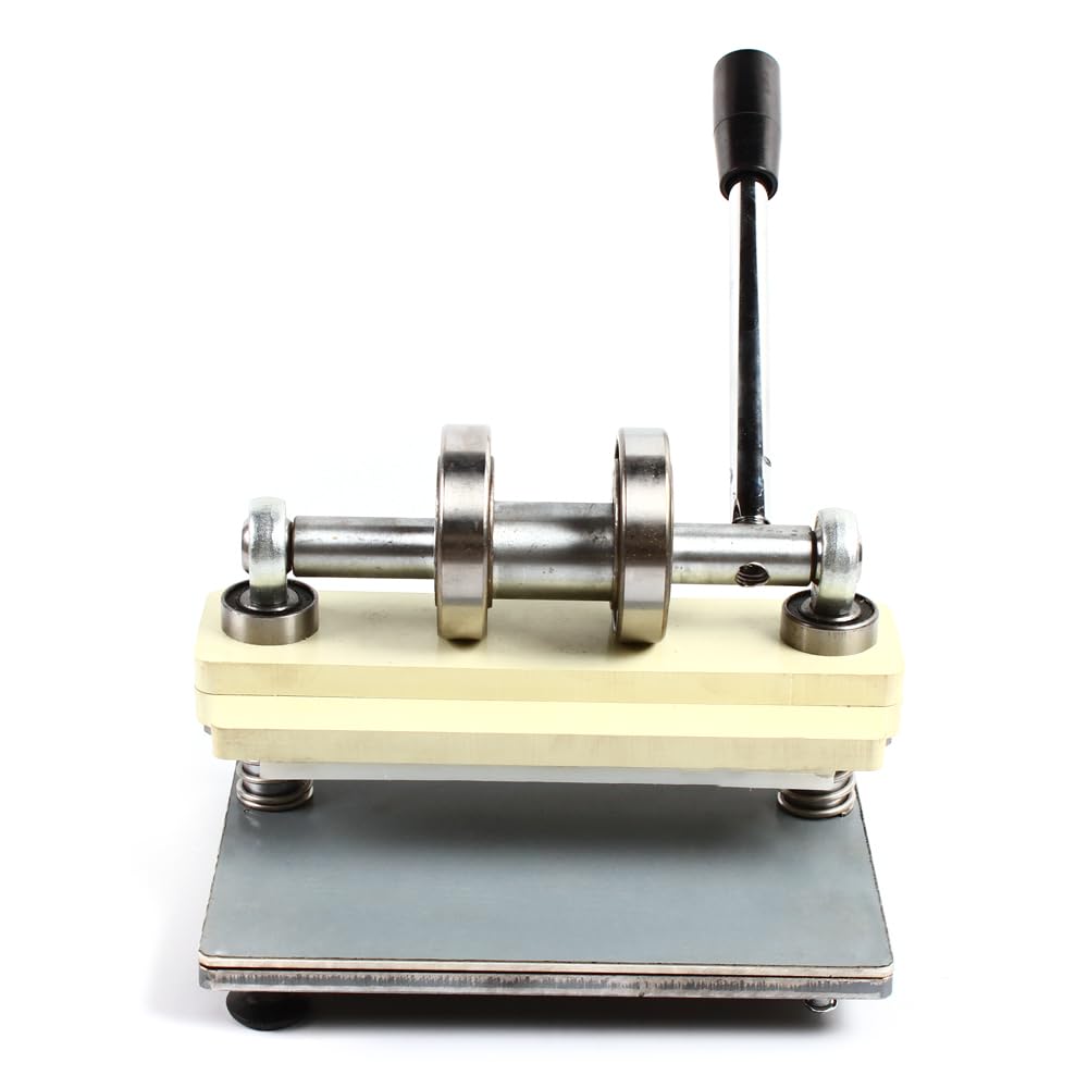 Presse à gaufrer manuelle - Machine à gaufrer pour cuir - Presse en PVC - Avec différentes plaques de perforation - Kit de démarrage flexible grâce à une ouverture pratique