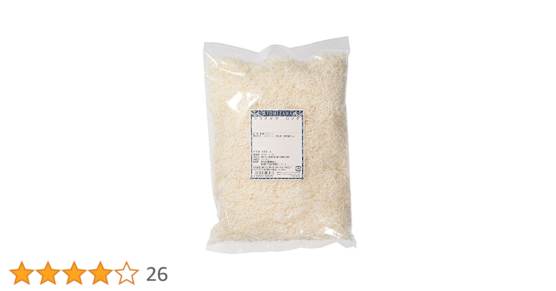 Amazon | ココナッツ ロング / 400g 富澤商店 ココナッツロング