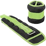 Wamsatto Pesas de Tobillo (1 par) con Correa Ajustable Lastres Tobillos para Fitness, Ejercicio, Caminar, Trotar, Gimnasia, Aeróbic, Gimnasio