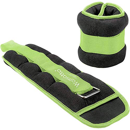 Wamsatto Pesas de Tobillo (1 par) con Correa Ajustable Lastres Tobillos para Fitness, Ejercicio, Caminar, Trotar, Gimnasia, Aer�bic, Gimnasio