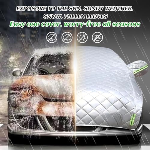 Hagelschutzplane Auto Autoabdeckung Wasserdicht Atmungsaktiv, PKW Hagelschutzgarage, Abdeckplane für Hagel Regen Sonne Schutz, Hagelschutz vollgarage für Limousine,Gilt für Alle Fahrzeugmodelle