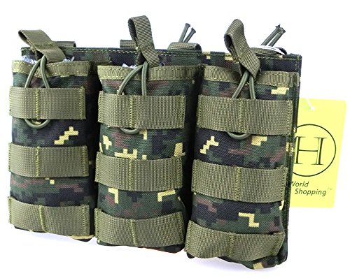 H World Shopping Tactical Molle M4 M16 AR15 - Bolsa para revistas con tapa abierta para airsoft MOLLE