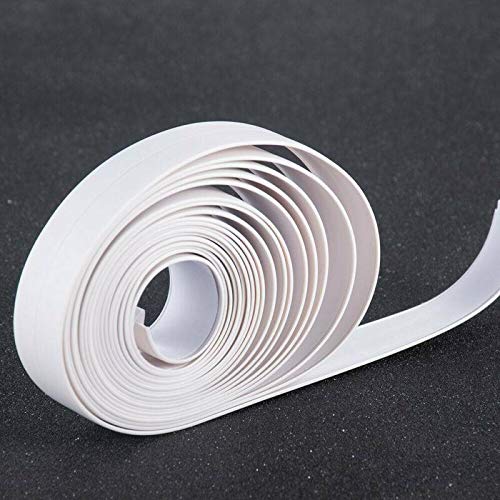 Self Adhesive Sealing Caulk Strip Waterproof Repair Strip for Bathtub Kitchen Sink Basin Edge Shower Toilet and Wall Mildew Sealing Tape (38mm, White)