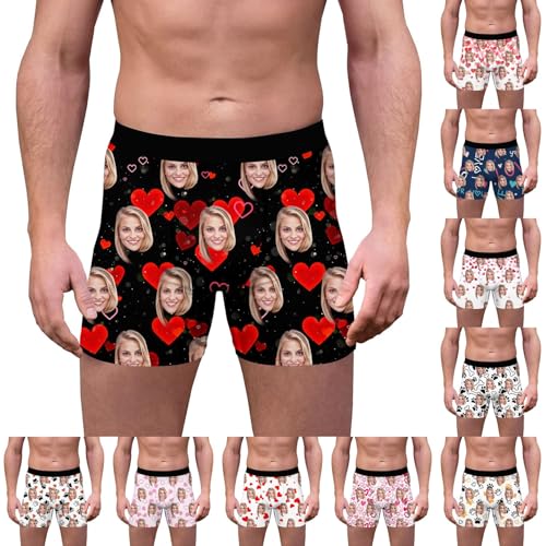Customized Boxers with Face Custom Underwear Men Boyfriend Husband Briefs with Photo