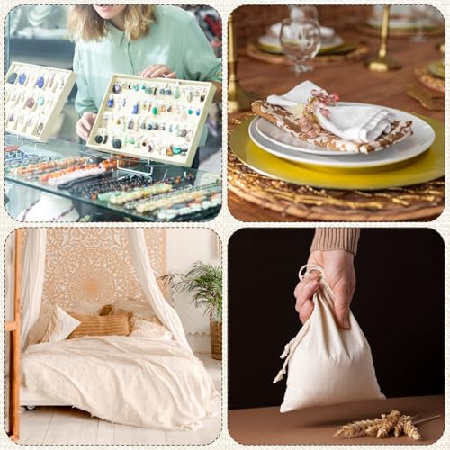 Premium 100% White Cotton Quilting Fabric - 5 Yards of Soft, Durable Muslin for Sewing, Embroidery, and DIY Projects 8 Premium 100% White Cotton Quilting Fabric - 5 Yards of Soft, Durable Muslin for Sewing, Embroidery, and DIY Projects - Image 7