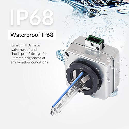 Image of Premium HID Xenon Low Beam Headlight Replacement Bulbs - by Kensun - (Pack of two bulbs) - D3S - 12000K