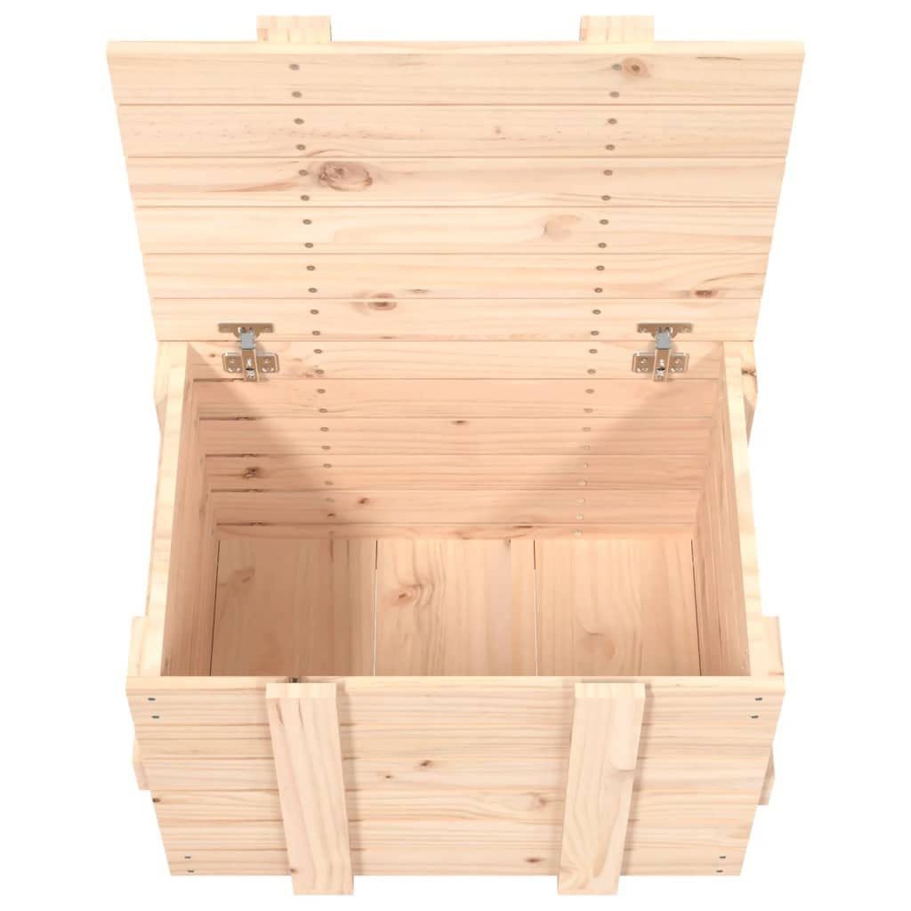 Genérico - Caja de almacenamiento (58 x 40,5 x 42 cm, madera maciza de pino, caja de almacenamiento con tapa para organizar alfombras, cojines y objetos cotidianos, marco resistente y estable, manual