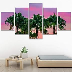 SIGNWIN 5 Panel Canvas Wall Art Multicolor Nature...