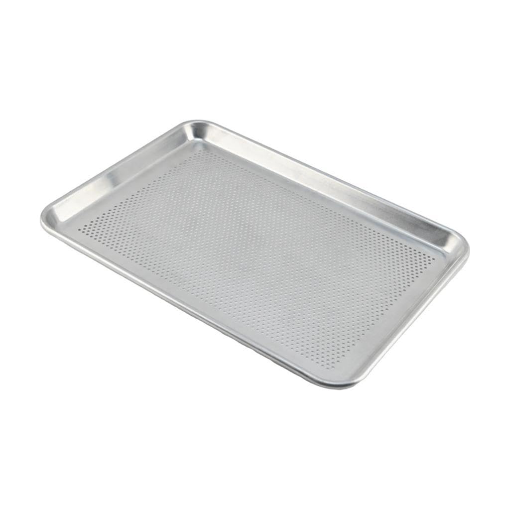 Sharplace Pizza Pan Bandeja de Horno para Pasteles Bandeja Perforada de Aluminio Bandeja Cuadrada para Hornear Adecuada para Sociales Repostería Diaria, tal como se describe, 60x40cm