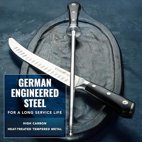 Image of Cutluxe Honing Rod, Sharpening Steel for Kitchen Knives - 12 inch Honing Steel - Ergonomic Handle Design - Artisan Series