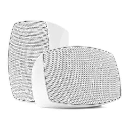 Power Dynamics BHW40WH Wetterfestes Lautsprecher-Set – 100V, 60W in Weiß. Perfekt für den Außenbereich, mit klarem Klang und robustem, langlebigem Design.