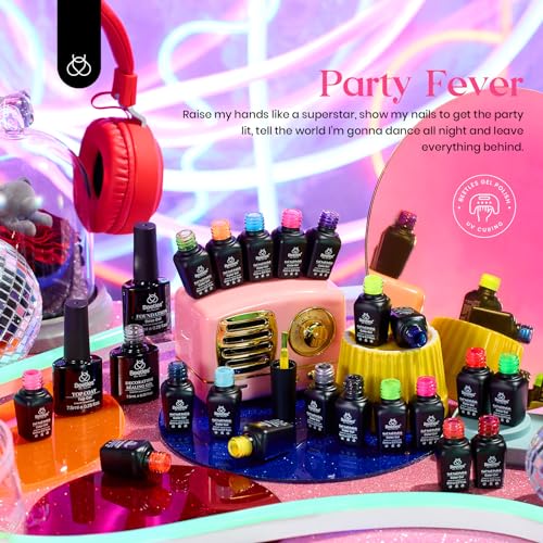 Image of beetles Gel Polish Set, 20 Colors Gel Nail Polish with 3Pcs Base Gel