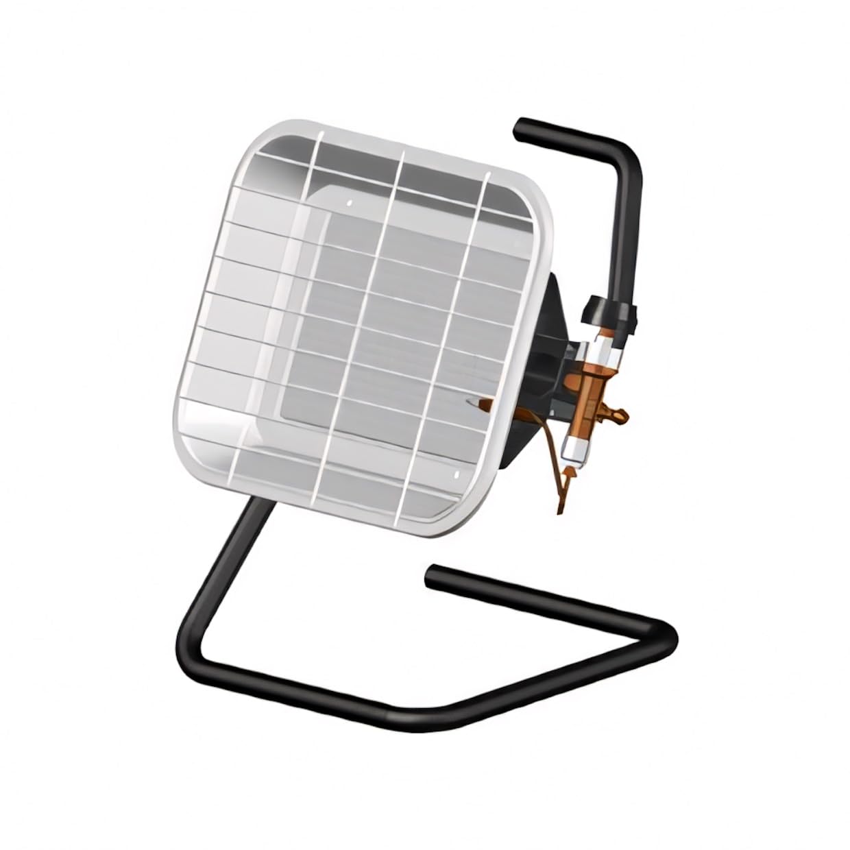 Gasheizer 4,5 kW Mobil – LPG Infrarot Heizstrahler mit 2 Keramikbrennern, ODS Sicherheitssystem, Druckregler & 70 cm Gasschlauch – Propangas Standheizer für Terrasse, Werkstatt & Lager