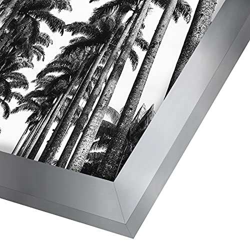 Americanflat 22x28 Poster Frame with Polished Plexiglass - Silver Picture Frame - Wide Photo Frames Made of Engineered Wood for Vertical or Horizontal Wall Display - Epic Collection - Silver
