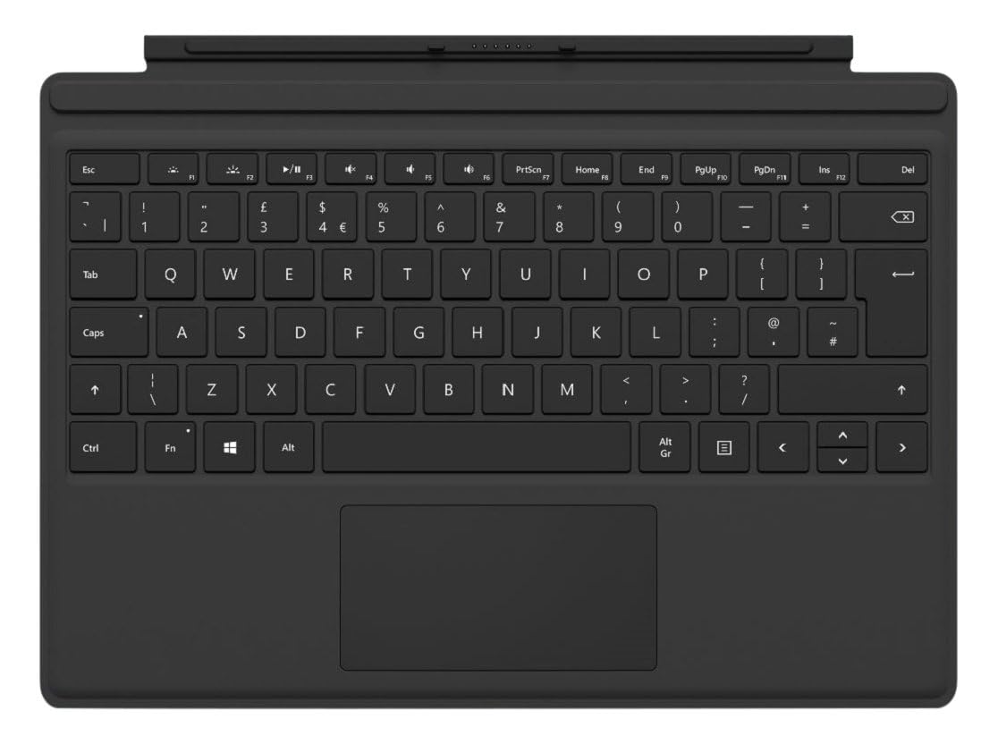 Microsoft Surface Pro Type Cover (pour Surface Pro 4-7) (QWERTY Espagnol) Noir (Reconditionné)