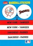 1987 Fleer Team Stickers #NNO New York Yankees/San Diego Padres New York Yankees/San Diego Padres Philadel